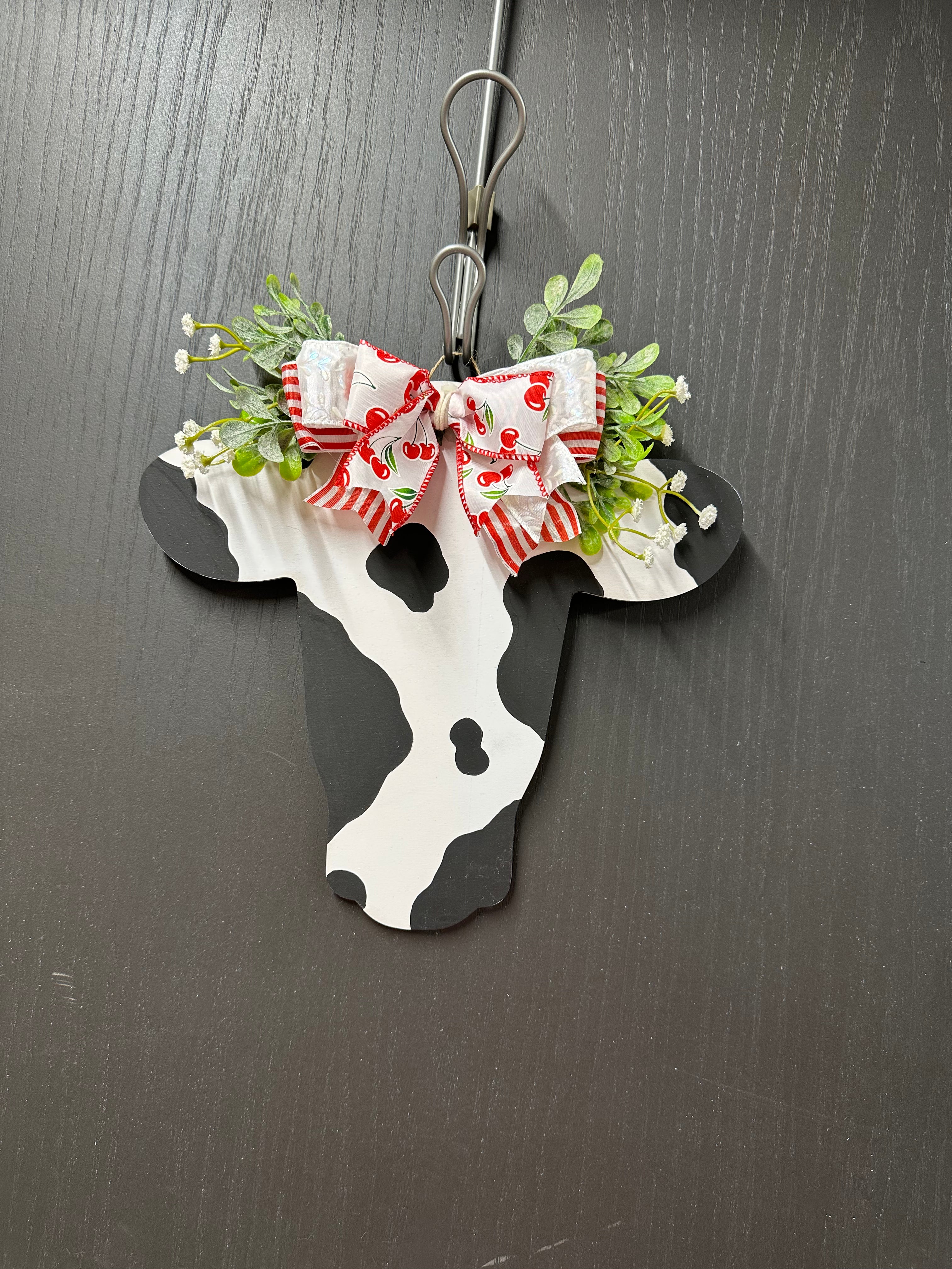 Cherry Cow Head Decor